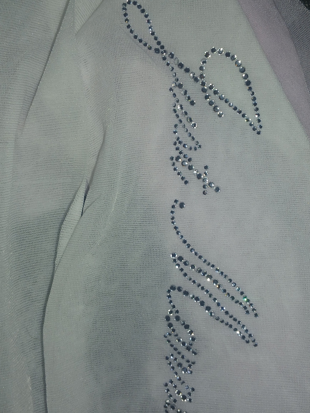 Victoria's Secret White, And Purple Knee Highs with Rhinestone Script